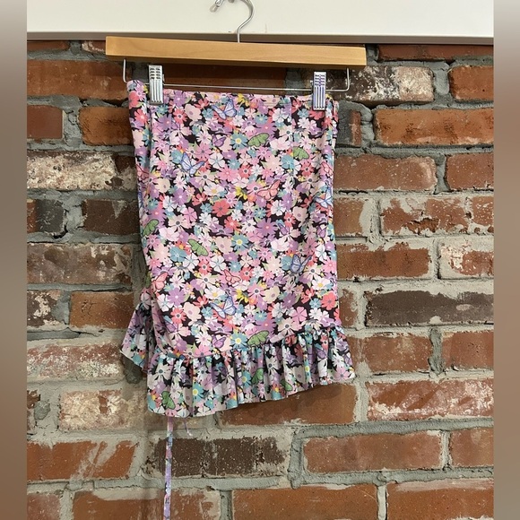 Dollskill sugar thrillz floral and butterfly ruched mesh skirt size XS - Picture 5 of 10